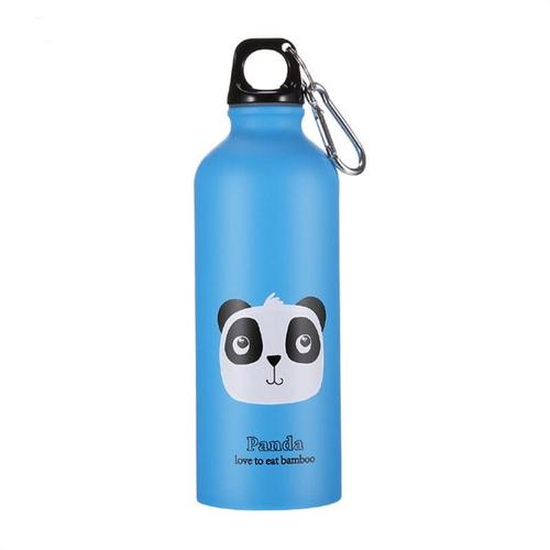 Bouteille D'eau En Aluminium, Bleu Avec Panda