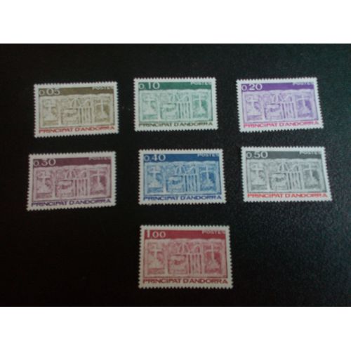 Timbre Andorre Yt 316 A 322 Anciennes Armoiries D'andorre 1981 ( 81104 )
