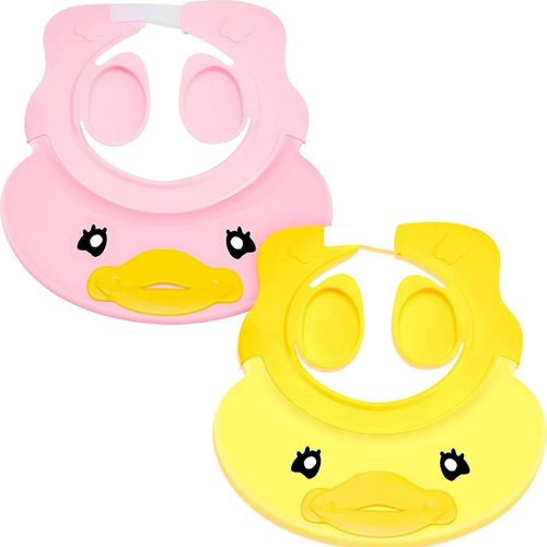 Visière Réglable De Bonnet De Douche De Bébé - 2 Pièces Chapeau De Bain Imperméable De Bébé De Silicone 