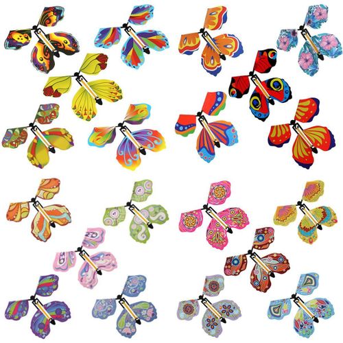 20 Papillons Volants Féeriques Magiques - Alimentés Par Un Élastique