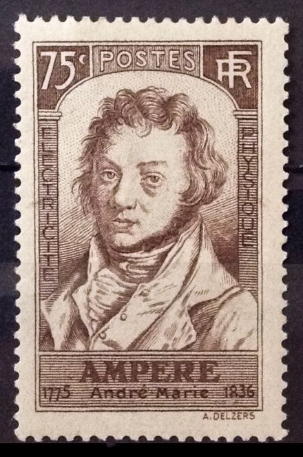 André-Marie Ampère 75c Brun (Très Joli N° 310) Neuf* - Cote 20,00 - France Année 1936 - Brn83 - N29721