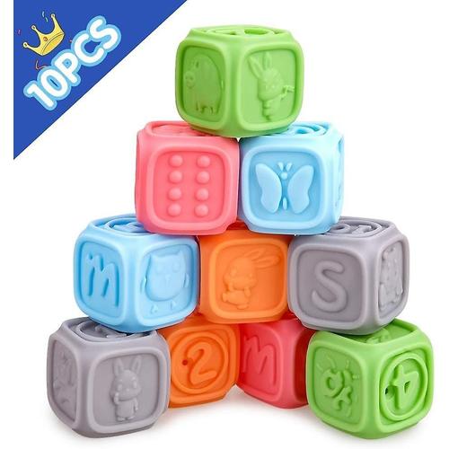 Jouets Pour Bébé : Blocs De Construction Souples Pour Les Tout-Petits Âgés De 0 À 12 Mois