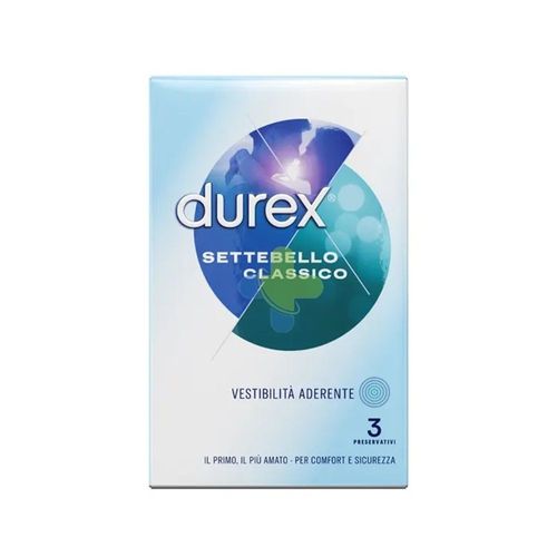 Lot De 3 Préservatifs Lubrifiés Durex Settebello Classico Efficaces Comme Contraceptifs Et Contre Les Infections Sexuellement Transmissibles