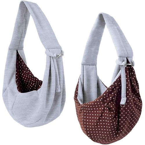 Porte-Élingue Réversible Mains Libres Pour Chien Et Chat - Sac Papoose Doux Pour Animaux De Compagnie