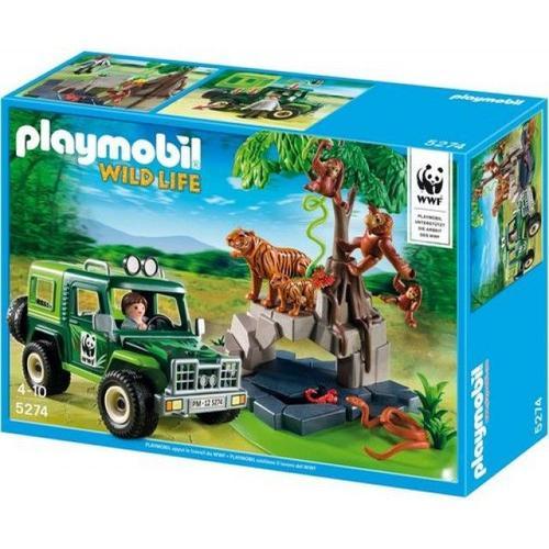 Playmobil Wild Life 5274 - Véhicule D'exploration Avec Animaux De La Jungle Wwf