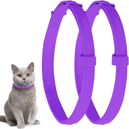 Paquet De 2 Colliers Anti-Puces Pour Chat | Protection De 8 Mois | Puces Faciles À Repousser