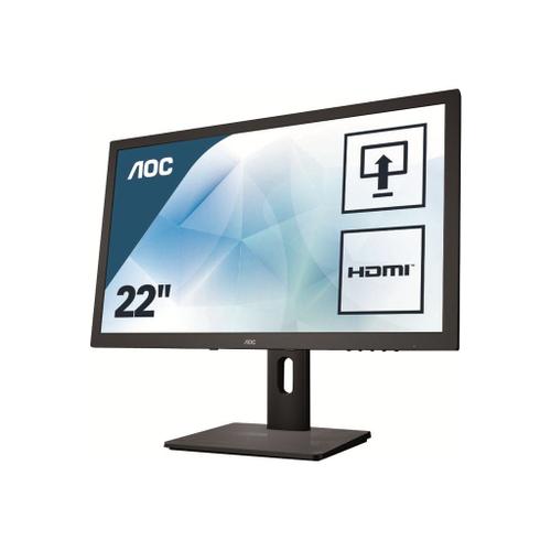 AOC Pro-line E2275PWJ - Écran LED - 21.5" - 1920 x 1080 Full HD (1080p) @ 60 Hz - TN - 250 cd/m² - 1000:1 - 2 ms - HDMI, DVI, VGA - haut-parleurs - noir