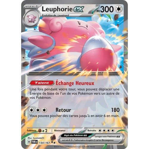 Carte Pokémon - Leuphorie Ex - 134/167 - Ultra-Rare - Mascarade Crépusculaire Sous Sleeve - Choupine50