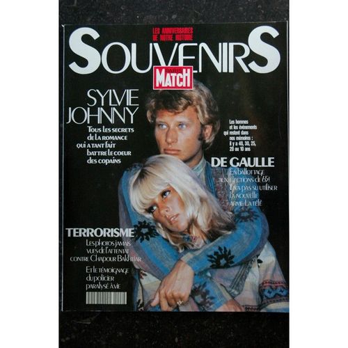 Souvenirs 1990 Paris Match 2h * Sylvie Johnny 14 P. - De Gaulle - Dassin Dali Godard Yves Saint Laurent