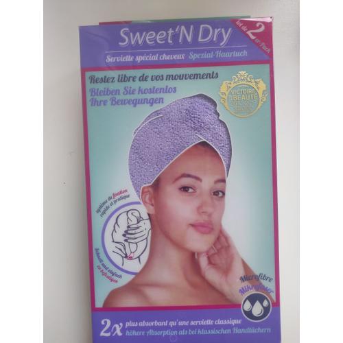 Lot de 2 serviettes microfibres pour cheveux Sweet'N Dry