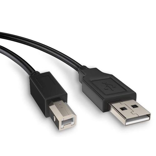 Cable Imprimante USB 1,5 metres USB 2.0 Compatible avec imprimante Scanner Canon HP Dell Epson Brother Lexmark Pixma Xerox Samsung Etc