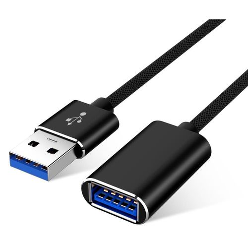 Cable Rallonge USB 3.0 de 2m Compatible avec Cle USB Manette de Jeu Disque Dur Externe Clavier Souris Imprimante Ordinateur