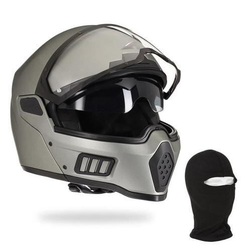 Astone Casque Moto Integral Spectrum + Cagoule - Gris Metal Mat - L 59-60 Cm Astone Helmets
