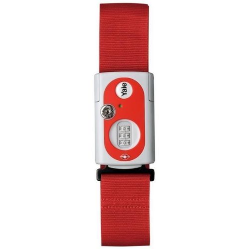 Sangle TSA a Combinaison 3 Chiffres - Pour Valise de Voyage et Bagages - Rouge ou Grise Yale