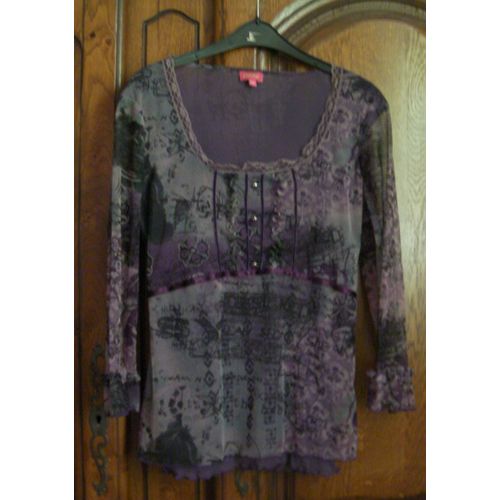 Top Mauve Marque Phildar - Taille M
