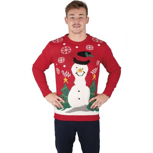 Pull De Noël Bonhomme De Neige Forêt Adulte