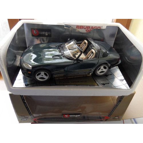 Dodge Viper Rt 10 Verte Foncé - Burago - Made In Italie - 1/18 Ème-Burago