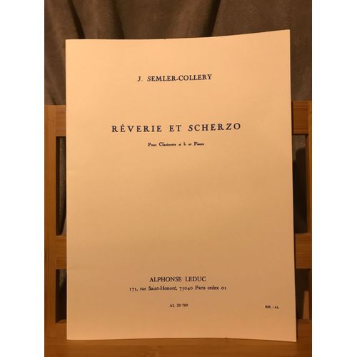 J. Semler-Collery Reverie Scherzo Clarinette Et Piano Partition Éditions Leduc