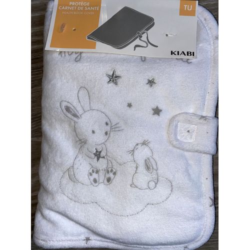 Protège Carnet De Santé Bébé Doudou Lapin Blanc My Little Friend Lapinou Naissance