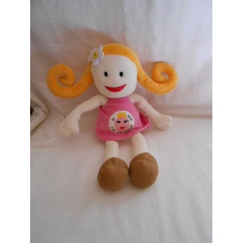 Doudou Kikou Poupee Blonde Robe Rose Fleur Jaune Je Suis Une Princesse Creativtoys