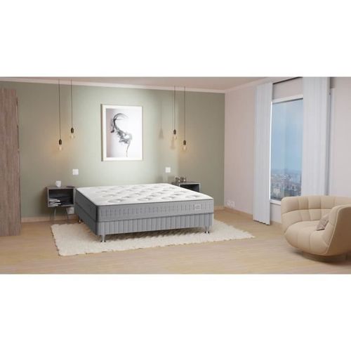 Matelas Flexion - Matelas Ressorts Ensachés Garnissage Mémoire De Forme 180 X 200 - Blanc - 180 X 200