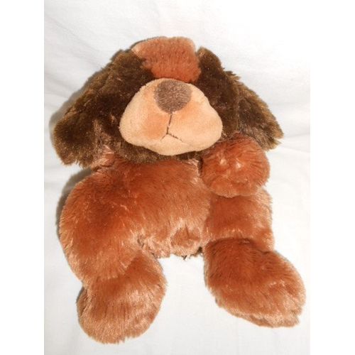 Doudou Peluche Chien Allongé Marron Chocolat Caramel 39cm Bille Dans Les Pattes Cobico International Bille Dans Les Pattes Arrieres