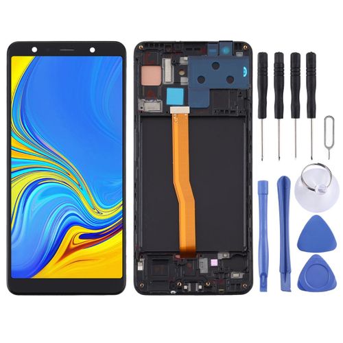 Écran Samsung Galaxy A7 (2018) / Sm-A750f Lcd + Tactile Préassemblés (Tft Material) Sur Chassis Avec Outils (Noir)