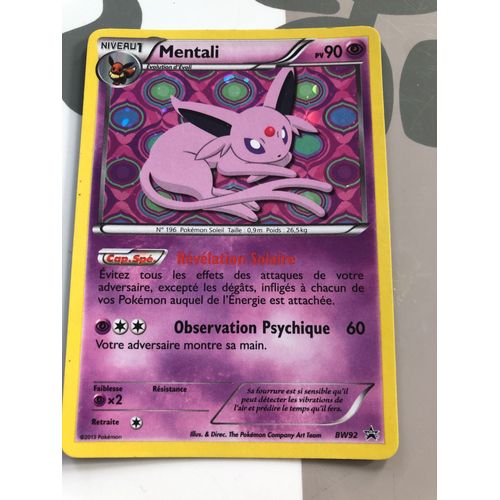 Mentali Bw92 Holo Set Promo Promos Black Star Black&white Fr