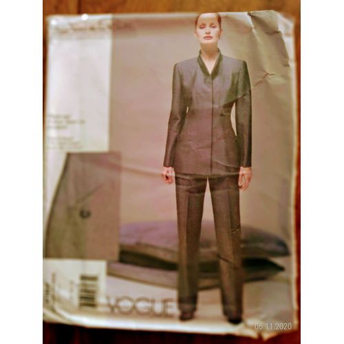 Patron Vogue 2162 Veste Et Pantalon Femme 8 10 12 14 16 18
