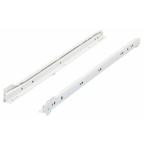 Coulisses à galets FR 402 - charge 25 kg - L 250 mm - Blanc HETTICH