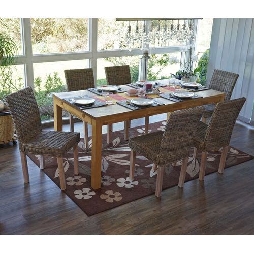 Lot De 6 Chaises De S?Jour Littau Chaise En Osier, Rotin Kubu