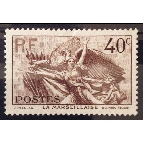 Marseillaise - Haut-Relief Arc De Triomphe - 40c Brun (Très Joli N° 315) Neuf* - Cote 6,00 - France Année 1936 - Brn83 - N29730