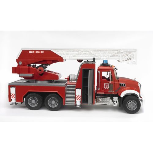 Bruder Camion Pompier Mack Granit Avec Echelle Et Pompe À Eau Fonctionnelles