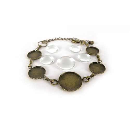 Graine Créative Bracelet Rond 215mm + 5 Cabochons