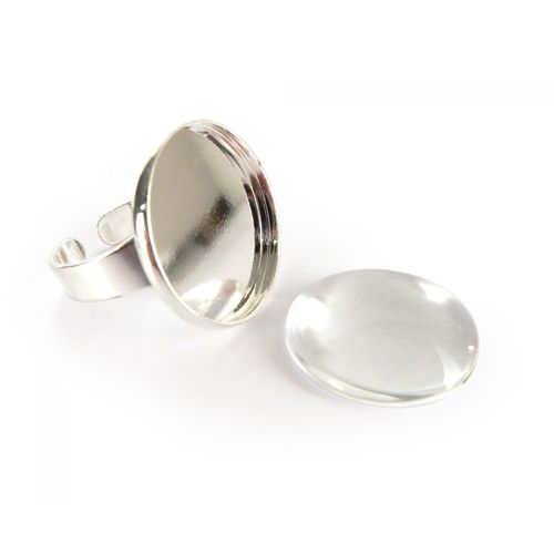 Graine Créative Bague Ronde 20mm + Cabochon