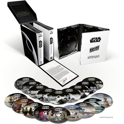 Coffret 3 Digipack Star Wars : La Saga Skywalker - Intégrale des 9 films 18  Blu-ray (Inclus 9 Discs Bonus) en Import Anglais avec VF INCLUSE
