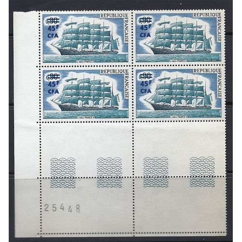 Timbre De La Réunion. Yvert N° 415. Voilier 5 Mats "France I I " Bloc De 4. Neuf** (Mnh)