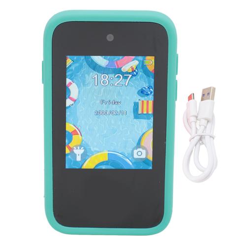 Jouet de téléphone intelligent pour enfants, écran tactile de 2,8 pouces, faux téléphone portable éducatif avec appareil photo, lecteur MP3 MP4, pour garçons et filles, vert