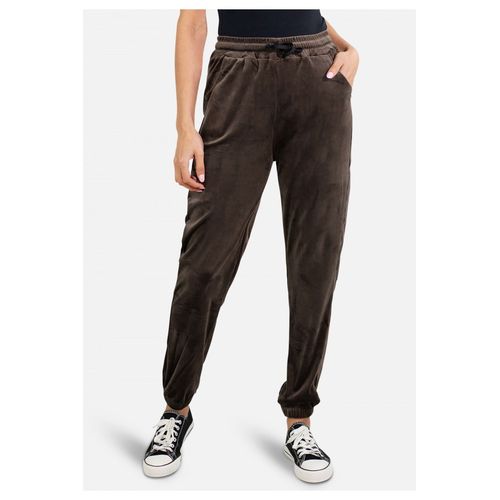 Pantalon Jogging En Velours Taille : Femme Noir L