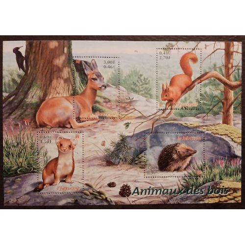 Timbre Feuillet Serie Nature De France Faune 4 T.P.
