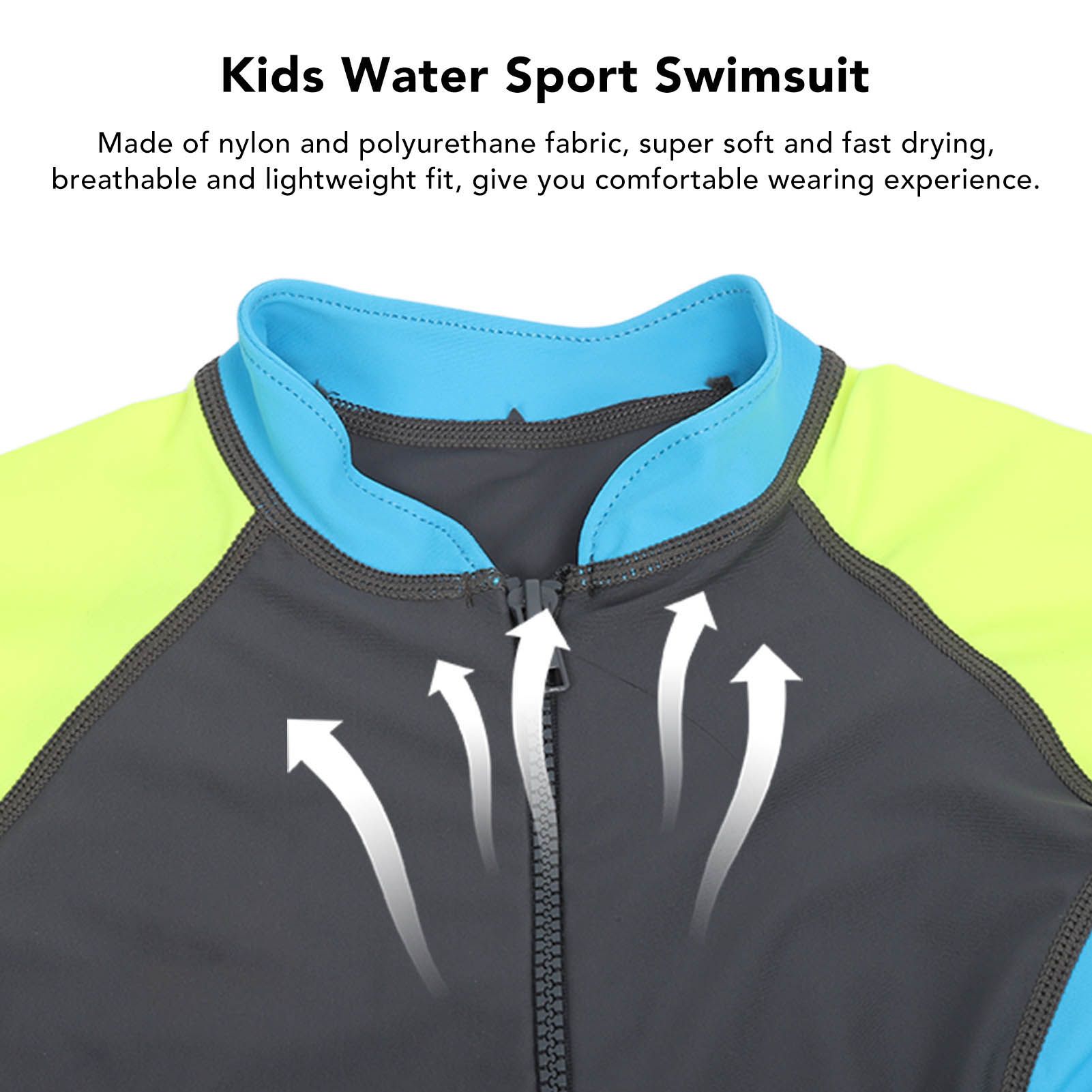 Maillot De Bain Une PièCe Pour Enfants, Manches Longues, Protection Solaire, SéChage Rapide, Maillot De Bain De Sport Aquatique, Gris Foncé, Xxl