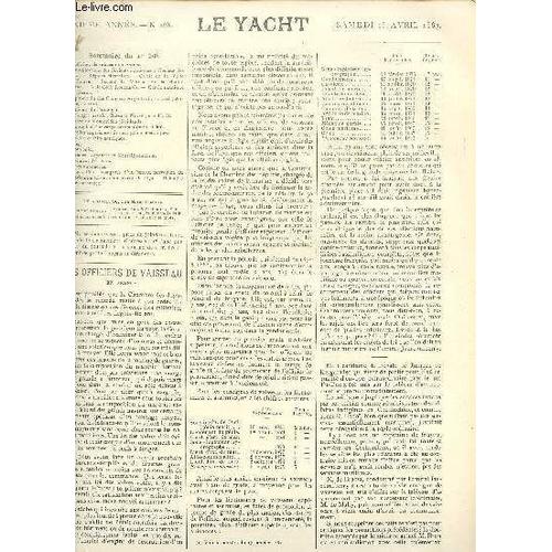 N° 268 - 28 Avril 1883 - Le Yacht : Les Officiers De Vaisseau En France - Bélandre De Montevideo - Nouvelles Expériences De Navigations Électrique -Etc.