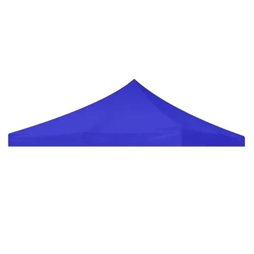 Auvent Carré En Tissu Oxford Pliable, RéSistant Aux Uv Et à La Pluie, Couverture SupéRieure Bleue 2.9x2.9 MèTres