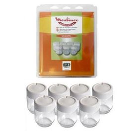 Lot de 7 pots en verre avec couvercle (255111-12446) Yaourtière (A14A03 MOULINEX)
