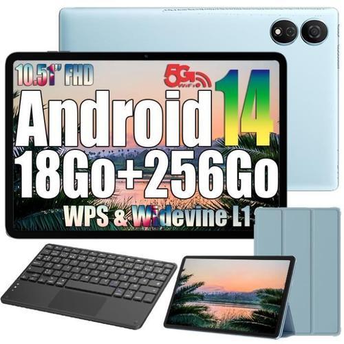 Oscal Pad 80 WiFi Tablette Tactile 10.51" FHD Android 14 2.4G+5G WiFi 5, RAM 18 Go ROM 256 Go-SD 1 To 8200mAh Bleu Avec Clavier K1