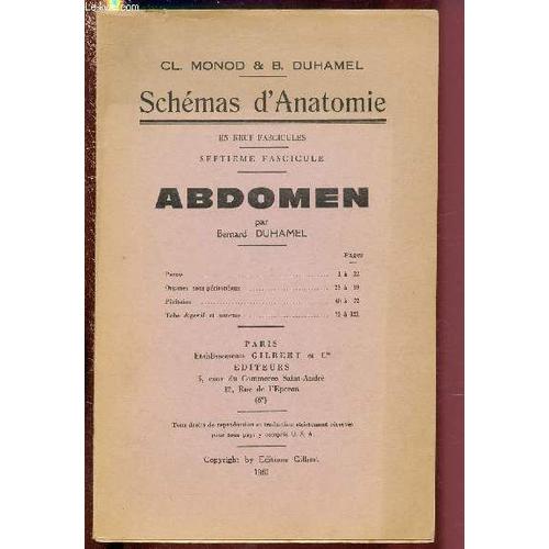 Septieme Fascicule : Abdomen / Schemas D Anatomie En Neuf Fascicules