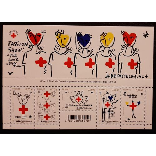 Timbre Feuillet Croix Rouge Francaise 3the Love Collection " 4 T.P.