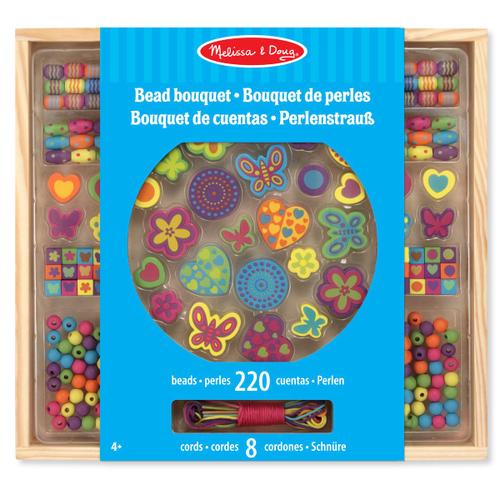 Melissa & Doug Coffret 8 Colliers Avec Fermoir 220 Perles Bois