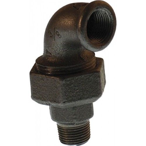 Coude union fonte mâle / femelle - filetage 15/21 noir CODITAL