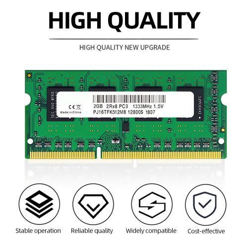 Mémoire RAM DDR3 pour ordinateur portable, 2 Go, 4 Go, 8 Go, 1333 MHz, 1600MHz, 8/16 puces, compatible avec Intel, AMD, 204 broches, composants informatiques